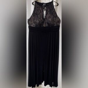 Elegant navy Lace Maxi Dress